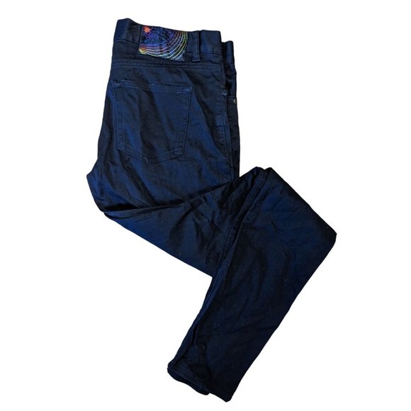 H&M Women's Black Cotton Blend Belt Looped Straight Leg Denim Jeans Size 10 - Picture 3 of 3